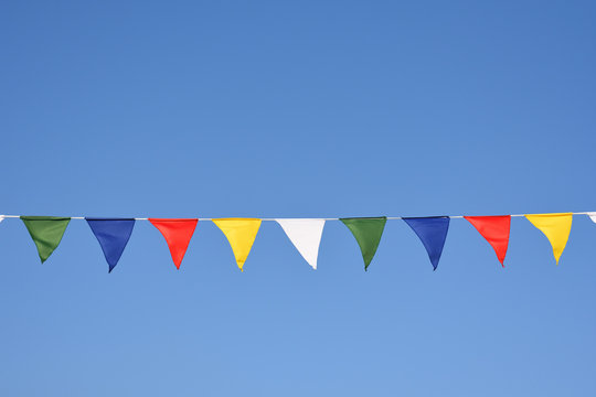 Triangular street decoration flag for celebration