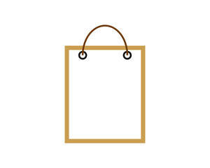 simple vector icon with shopping bags shape