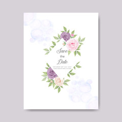 beautiful floral wedding invitation