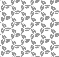 Seamless vector ornament. Modern silver and white background. Geometric modern pattern