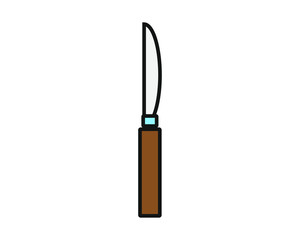 simple, knife shaped vector icon