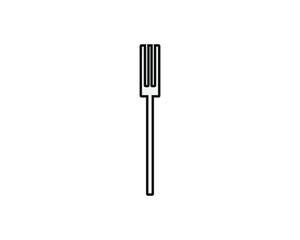 simple, fork shaped vector icon