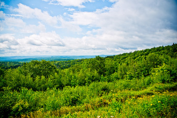 View of Vermont countryside on Hogback Mountain in Marlboro, VT