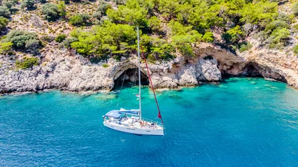 Stoff pro Meter Mediterranean sailing in Turkey, Fethiye © Anna