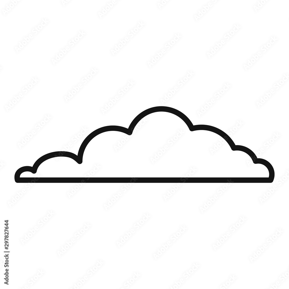 Aufkleber cloud icon. outline cloud vector icon for web design isolated on white background