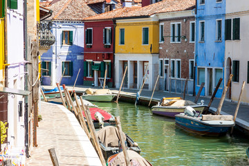 Fototapeta na wymiar Colorful city Burano - Italy.