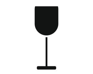 Simple vector icon with wine glass shape