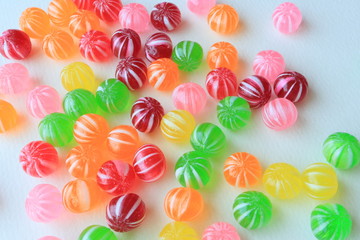 カラフル和風キャンディー　白背景