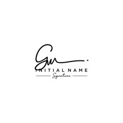 Letter GW Signature Logo Template Vector