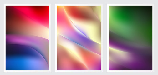 Set of abstract creative vector background design