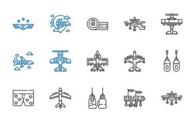 fighter icons set