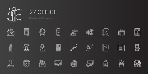 Fototapeta premium office icons set