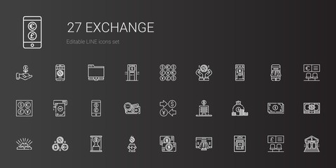 Fototapeta na wymiar exchange icons set
