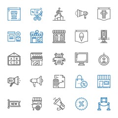 advertising icons set