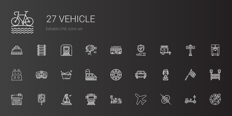 vehicle icons set