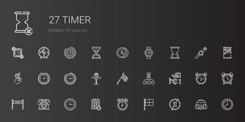timer icons set