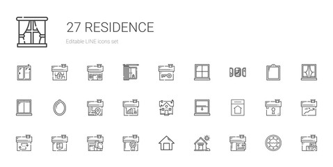 residence icons set