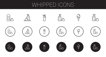 whipped icons set
