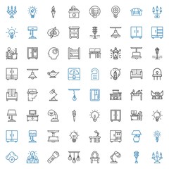 lamp icons set