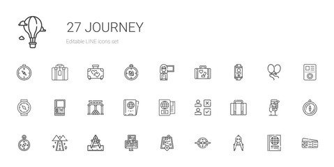 journey icons set