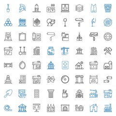 construction icons set