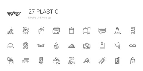 plastic icons set