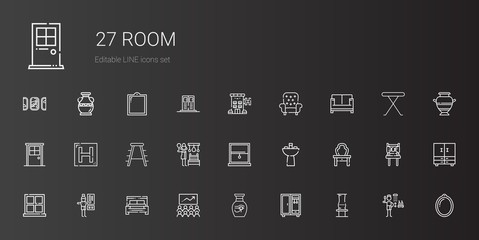 room icons set