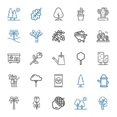 botany icons set