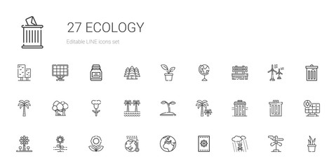 ecology icons set