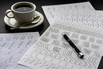 Handwriting calligraphy sheets