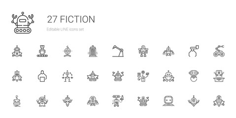 fiction icons set