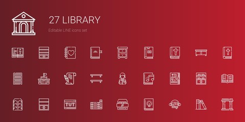 library icons set