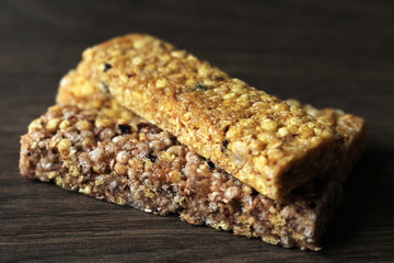 Healthy snack food concept so close, dark background