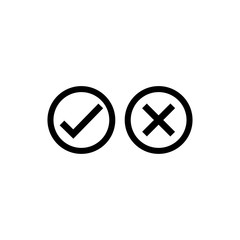 check mark icon trendy flat design