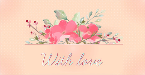 Floral card for best wishes