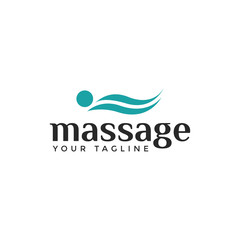 Massage, Therapy, Relaxing, Body Spa, Orthopedic spine Logo Design Template