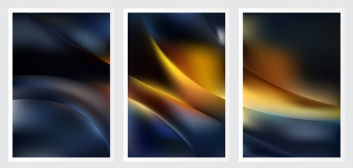 Set of abstract vector background design