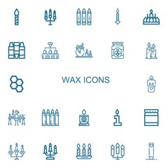 Fototapeta na wymiar Editable 22 wax icons for web and mobile