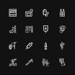 Editable 16 injection icons for web and mobile