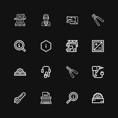Editable 16 manual icons for web and mobile
