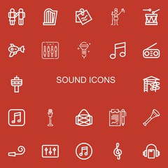 Editable 22 sound icons for web and mobile
