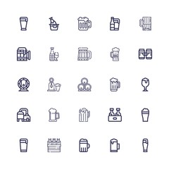 Editable 25 draught icons for web and mobile