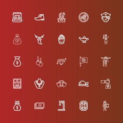 Editable 25 treasure icons for web and mobile