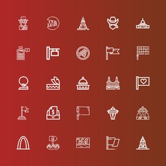 Editable 25 usa icons for web and mobile