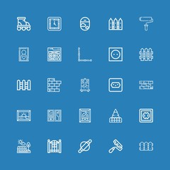 Editable 25 wall icons for web and mobile
