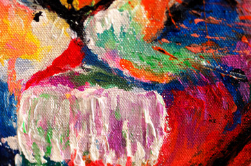 Colorful oil painting abstract background and texture.