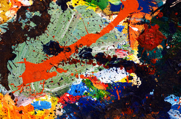 Colorful oil painting abstract background and texture.