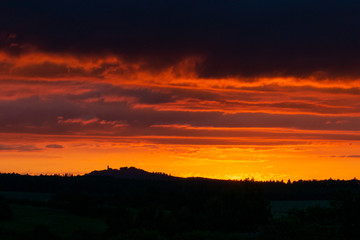 Obraz premium Sonnenuntergang Bussen Riedlingen
