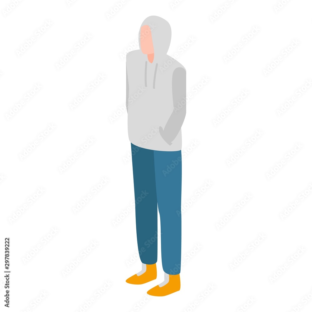 Poster single student icon. isometric of single student vector icon for web design isolated on white backgr