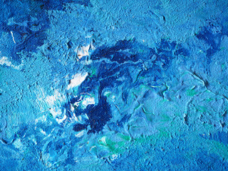 Blue painting natural abstract background and texture.